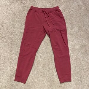 Lululemon mens city sweat jogger, size large, color red